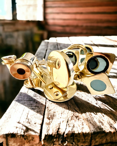 Artistic Sextant in Gold Color - Customization with Engraving Available