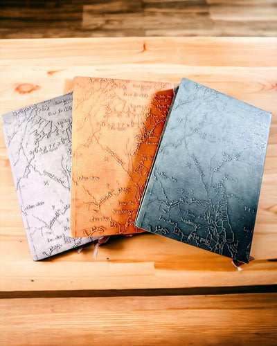 Sailing-themed "Nautica" notebooks with engraving personalization option, as a gift