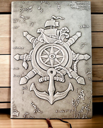 Sailing-themed "Nautica" notebooks with engraving personalization option, as a gift