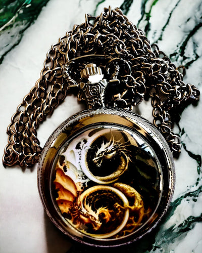 "Dragon Aura" Pocket Watch with Personalization Option