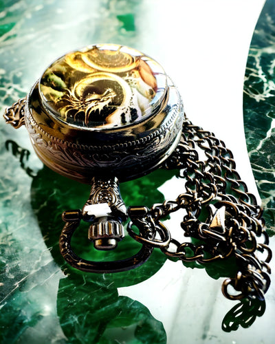 "Dragon Aura" Pocket Watch with Personalization Option
