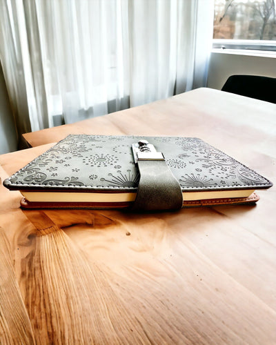 Exclusive Notebook, PU Leather, A5 with Combination Lock - "Secret Journal", personalization with engraving
