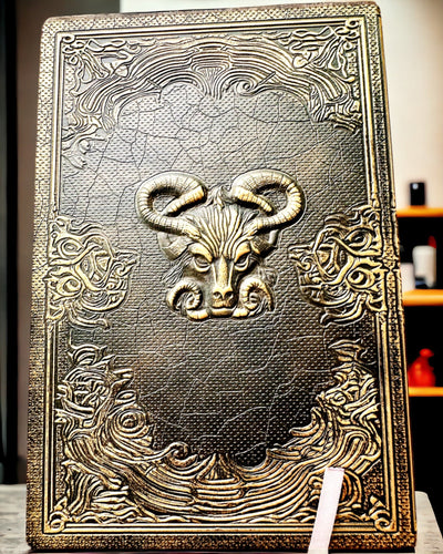 Magic Notebook, "Divine Bull" notepad - Elegant and Unique Stationery, personalized with engraving