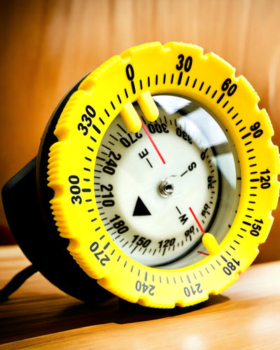 AquaGuide Diving Compass - waterproof compass with luminescence function and flexible strap, customizable