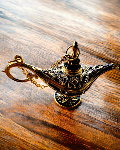 Small 4 cm Magic Aladdin Lamp, keychain, 6 color variants - Enchanted Memories, personalization with engraving