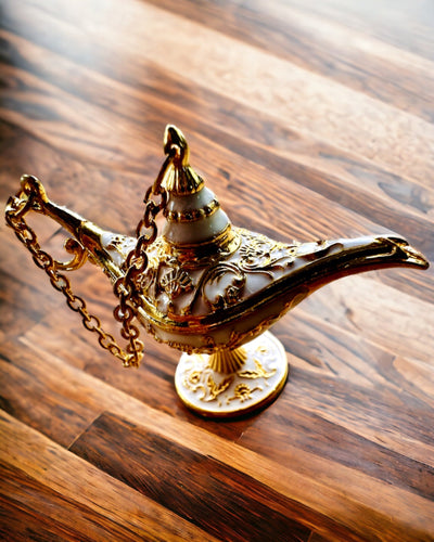Small 4 cm Magic Aladdin Lamp, keychain, 6 color variants - Enchanted Memories, personalization with engraving