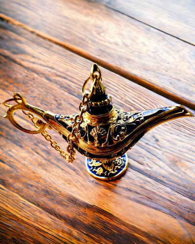Small 4 cm Magic Aladdin Lamp, keychain, 6 color variants - Enchanted Memories, personalization with engraving
