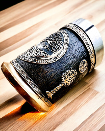 Nordic World Tree Mug - Masterful Craftsmanship, 600 ml, customizable with engraving