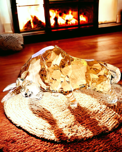 Statue "Złoty Byk" made of Resin, transparent design, customizable