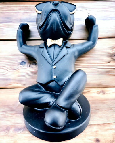 Figurka Bulldog Elegance - Exclusive glass holder, customizable with engraving