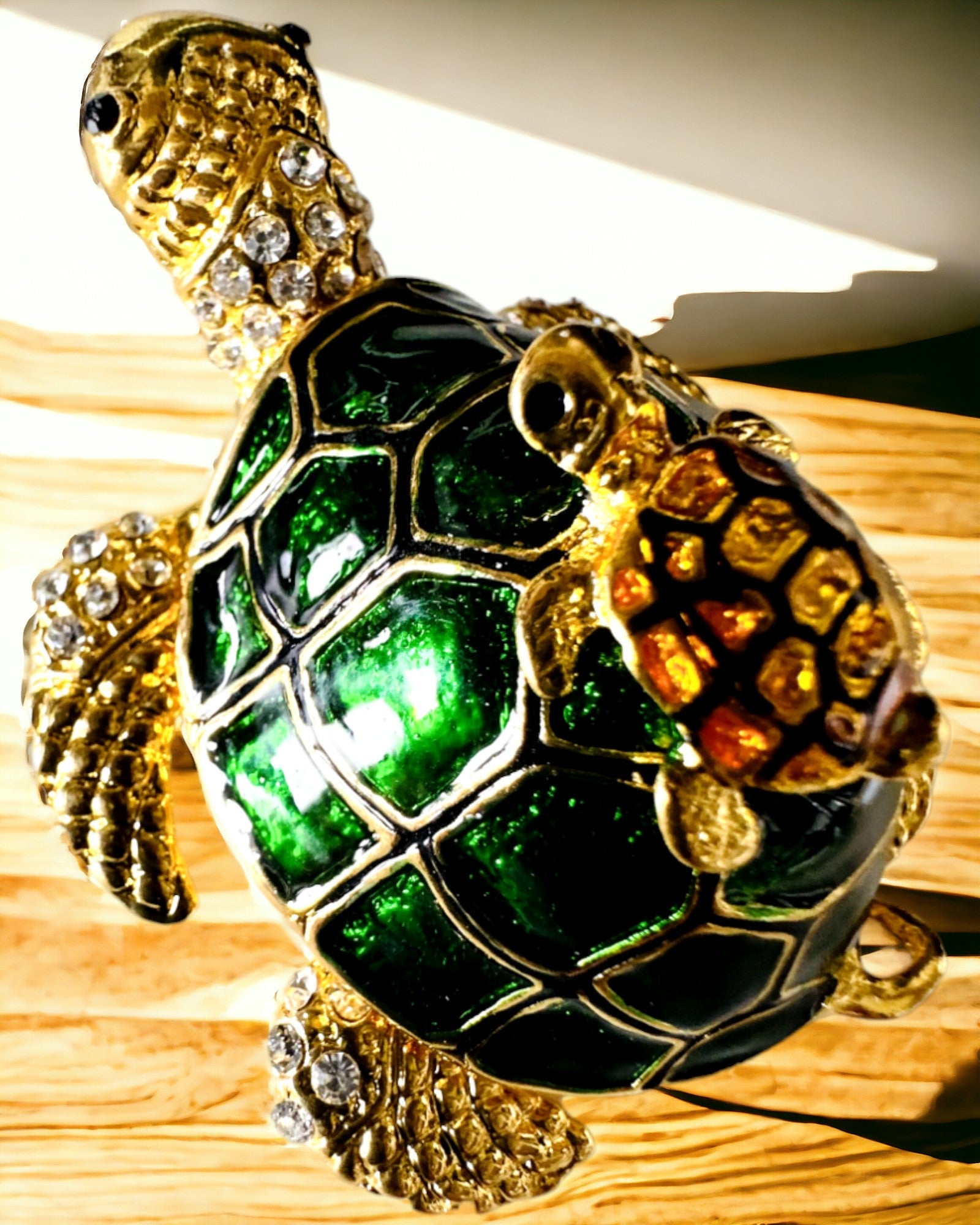"Żółwiowa Rodzinka" Box - green color, personalized with engraving