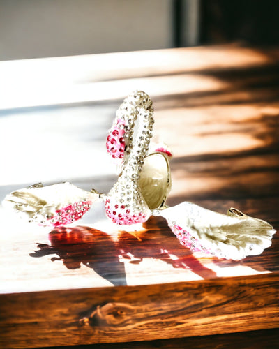 Elegant Box "Swan Jewel" - personalization with engraving