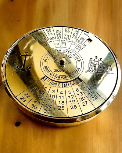 Calendar of Eternity Sea Sail – Brass 100-Year Calendar - possible engraving for a gift