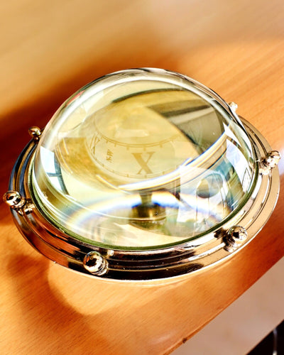 Bailey Compass Clock - Elegant Clock with Compass Motif with Engraving Option