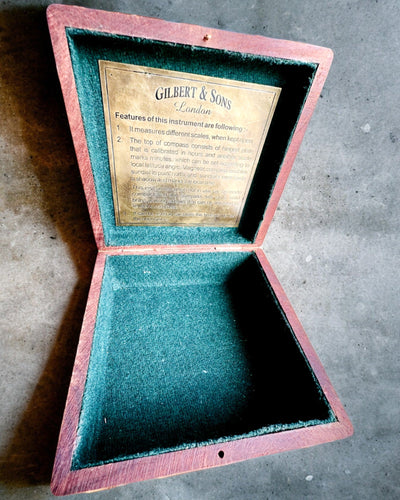 Large Wooden Box for Compass "Gilbert & Sons" with Engraving Option