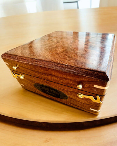 Large Wooden Box for Compass "Gilbert & Sons" with Engraving Option
