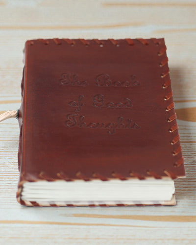 Liber Mentis – Leather Notebook Thought Book with Wraparound Strap