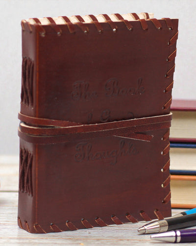 Liber Mentis – Leather Notebook Thought Book with Wraparound Strap