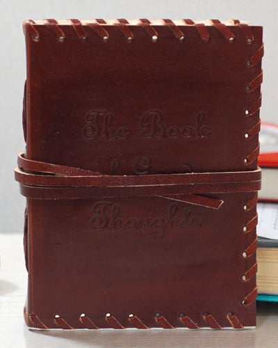 Liber Mentis – Leather Notebook Thought Book with Wraparound Strap