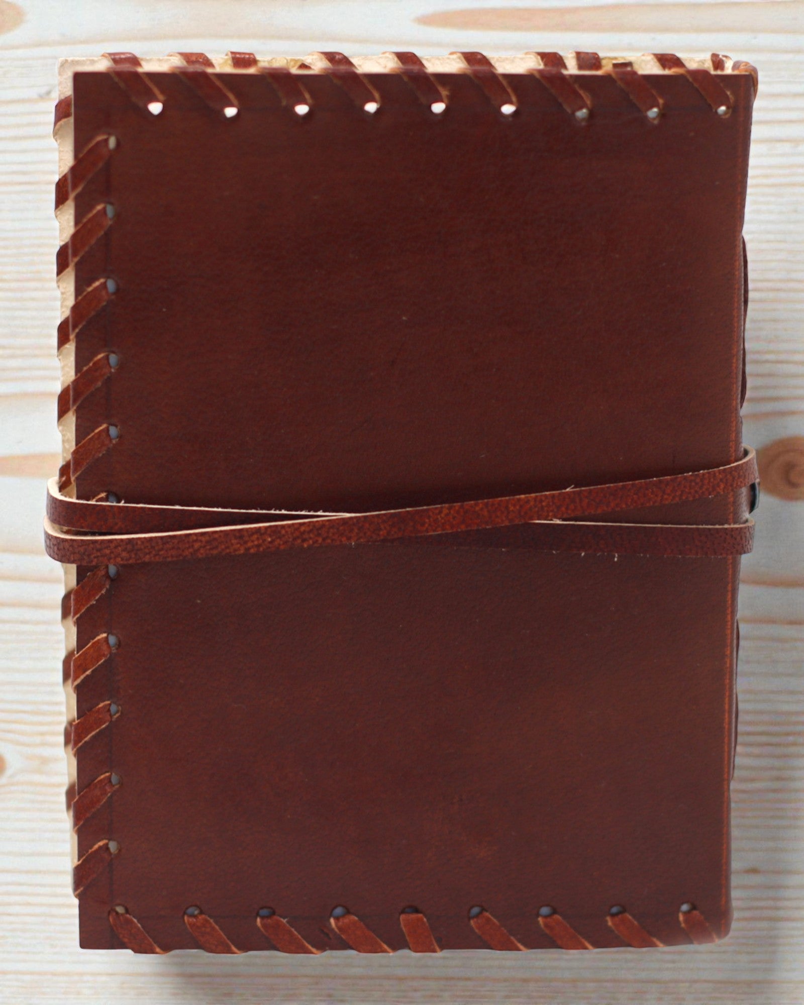 Liber Mentis – Leather Notebook Thought Book with Wraparound Strap
