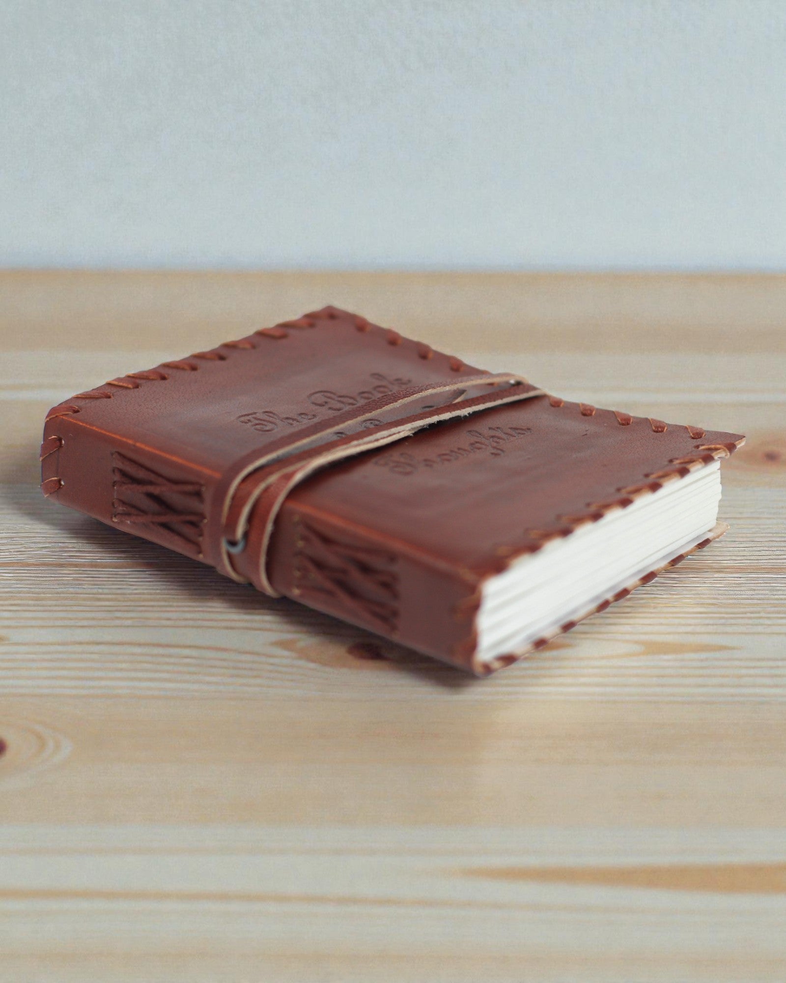 Liber Mentis – Leather Notebook Thought Book with Wraparound Strap