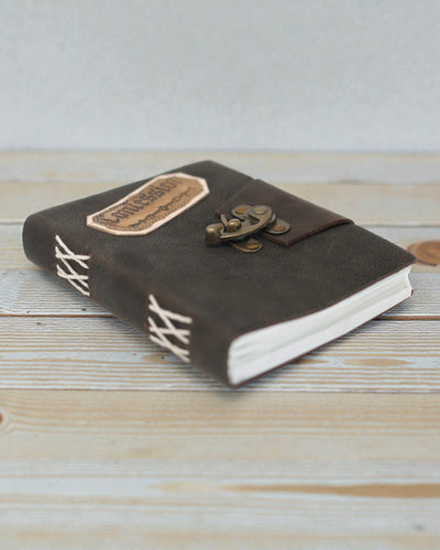 Secretum Anima – Leather Notebook Confession with Fastening