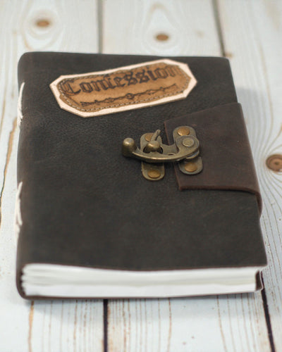 Secretum Anima – Leather Notebook Confession with Fastening