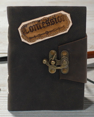 Secretum Anima – Leather Notebook Confession with Fastening
