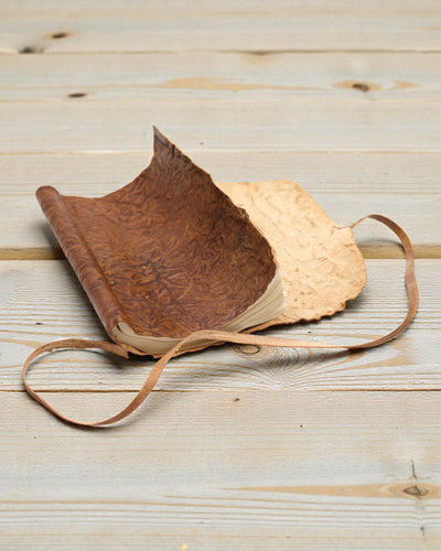 Roll-up Leather Travel Notebook – Natural (21 x 15 cm)