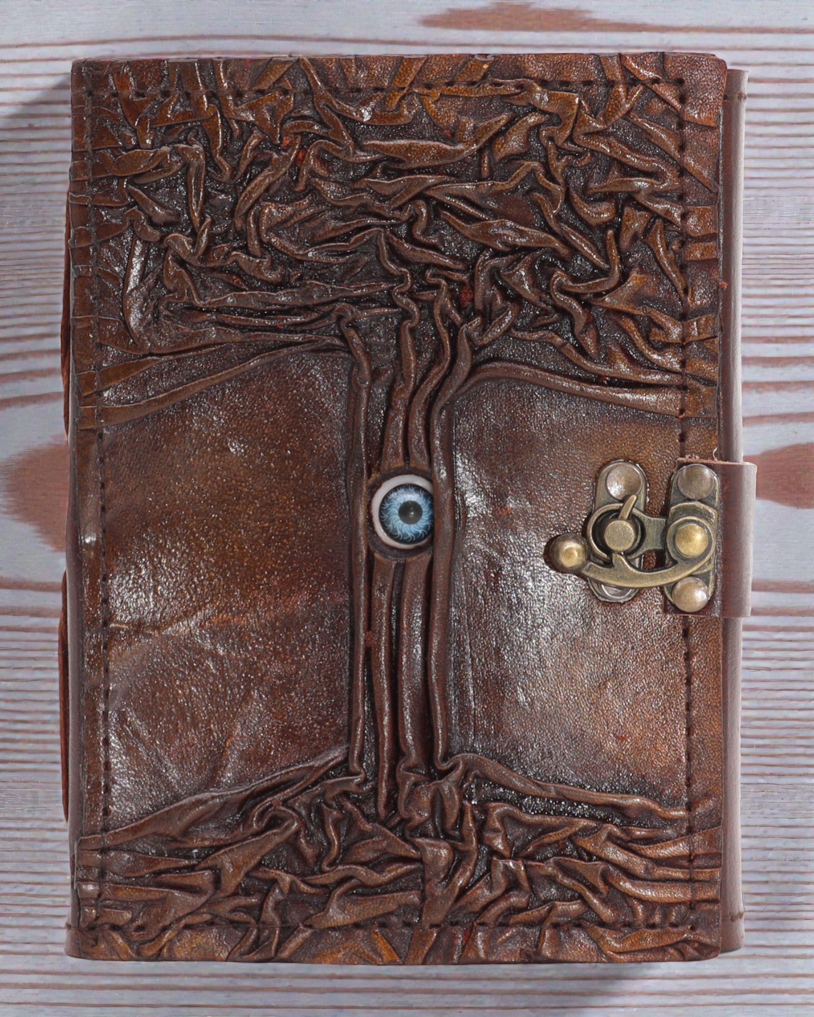 Arbor Oculus – Leather Notebook “Tree of Life” with the Evil Eye
