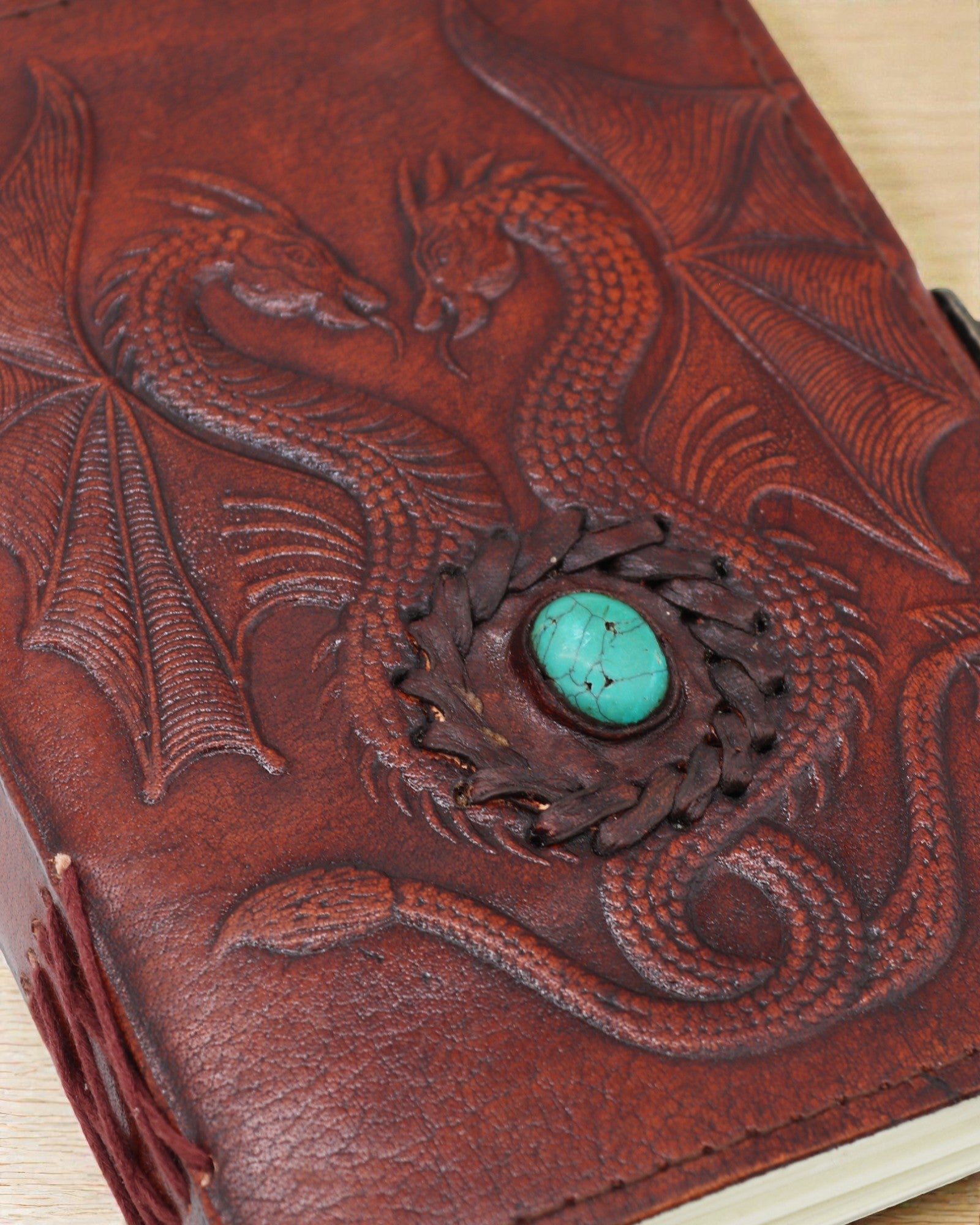Leather Notebook Two Dragons Arcana – Esoteric Diary 17,5 × 12,5 cm