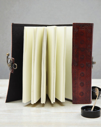 Leather Notebook Two Dragons Arcana – Esoteric Diary 17,5 × 12,5 cm