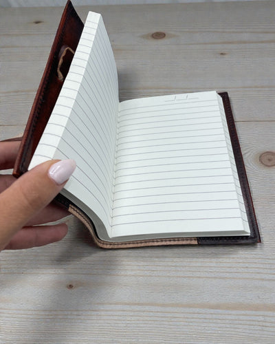 Vita Arboris – Small Leather Notebook, Tree of Life, with Green Stone