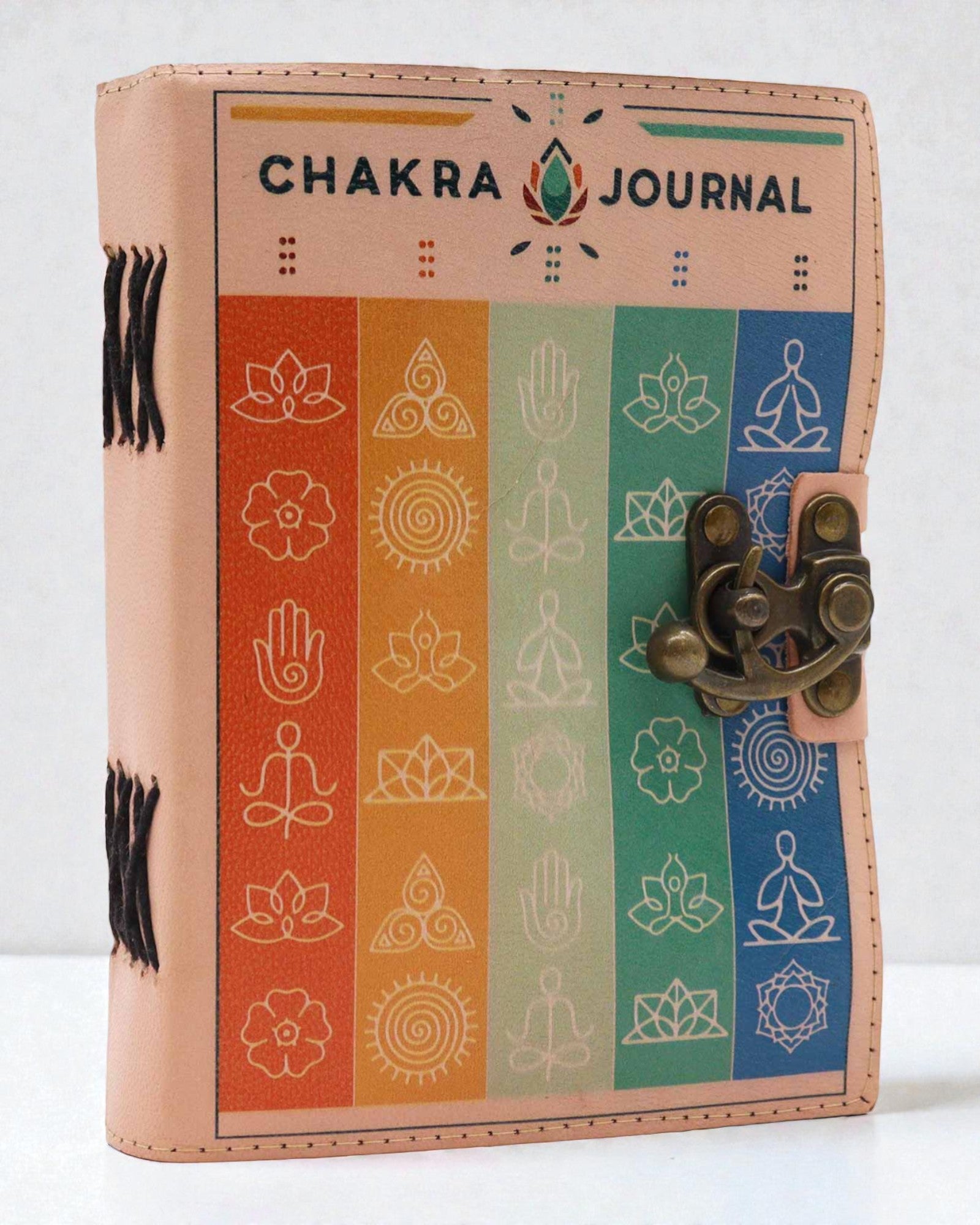 Leather Notebook 7 Chakra Colors Chakra Journal – 13 × 18 cm