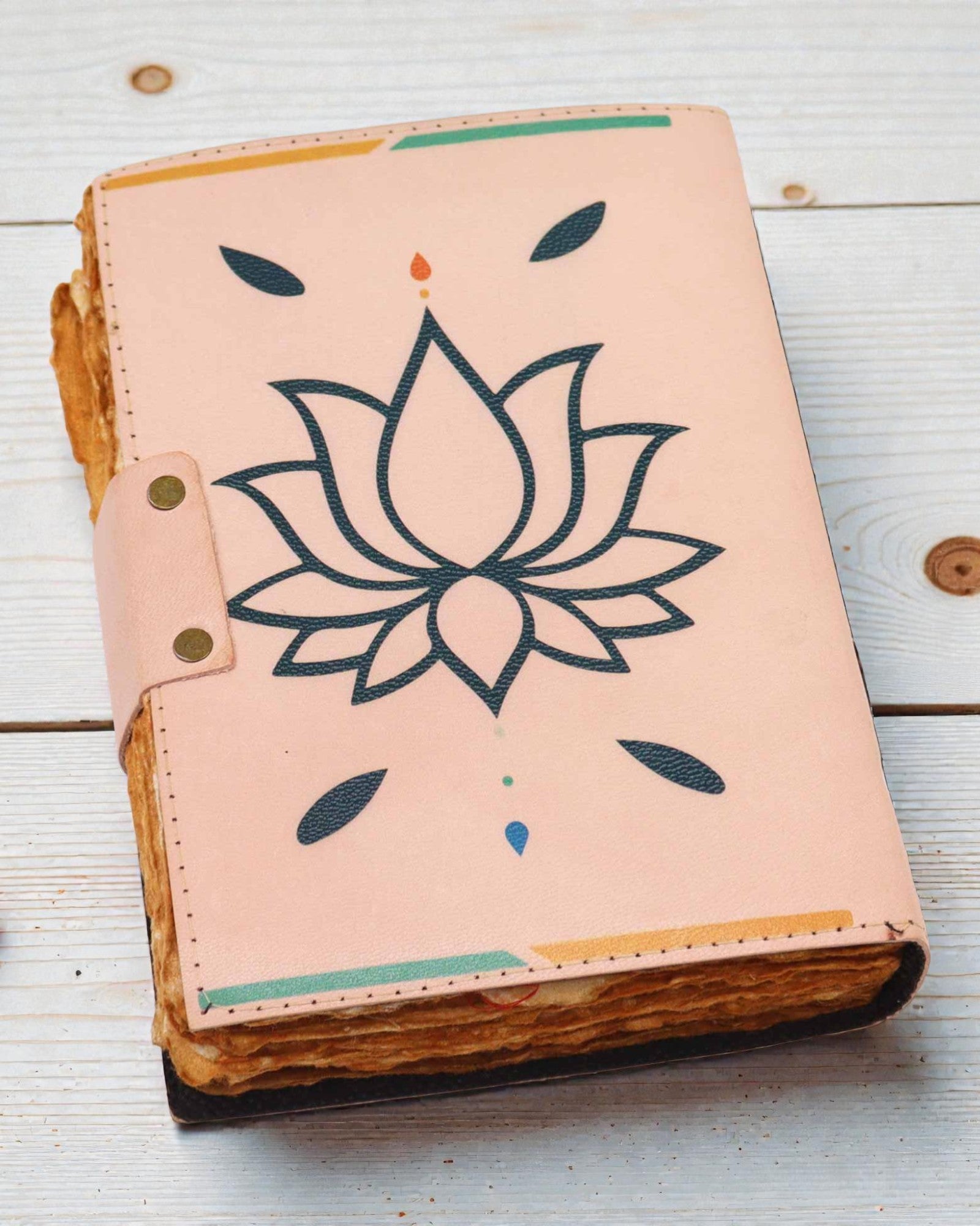 Leather Notebook 7 Chakra Colors Chakra Journal – 13 × 18 cm