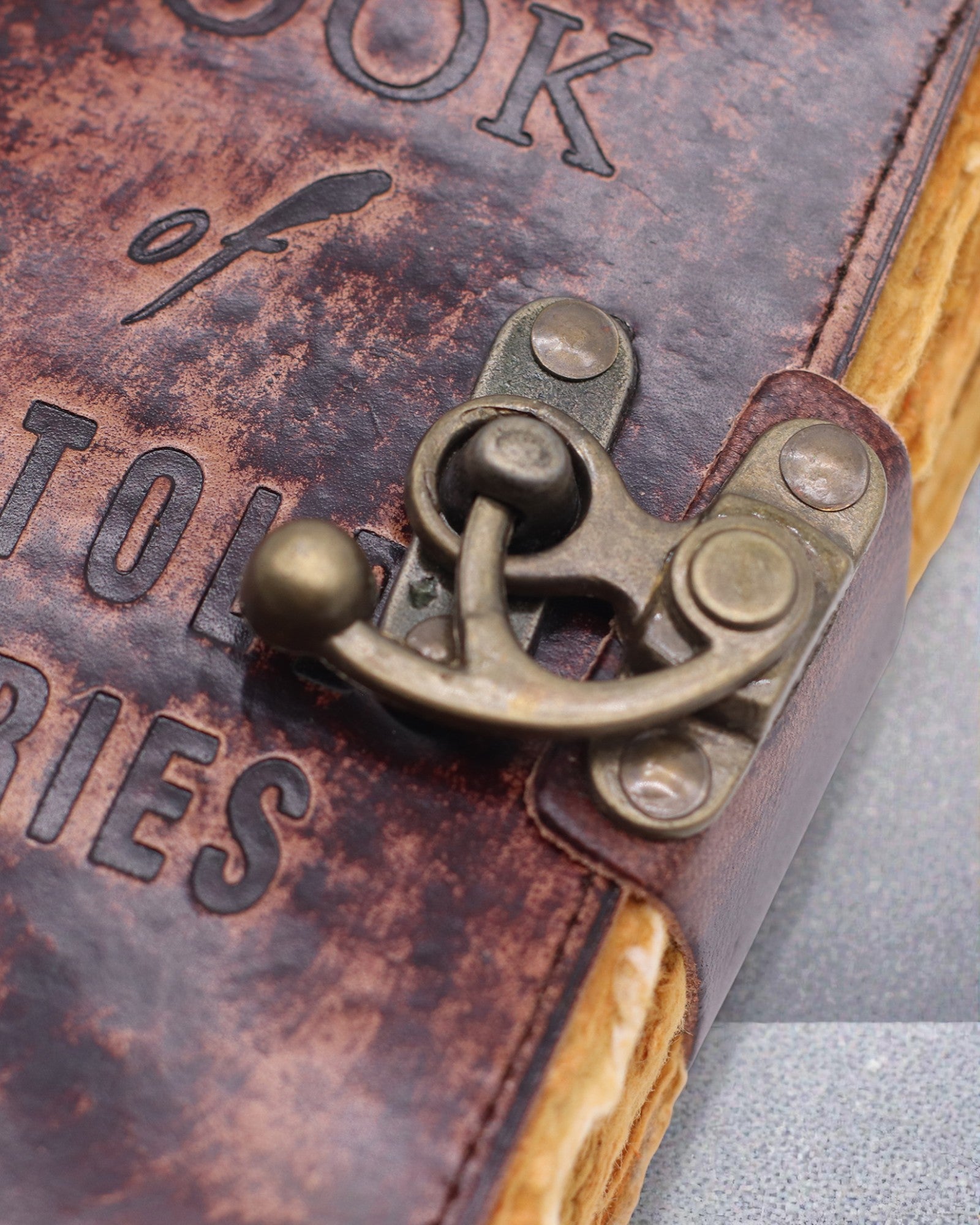 Antiqua Stories – leather notebook with aged pages 15 × 10 cm, The Notes of Untold Stories