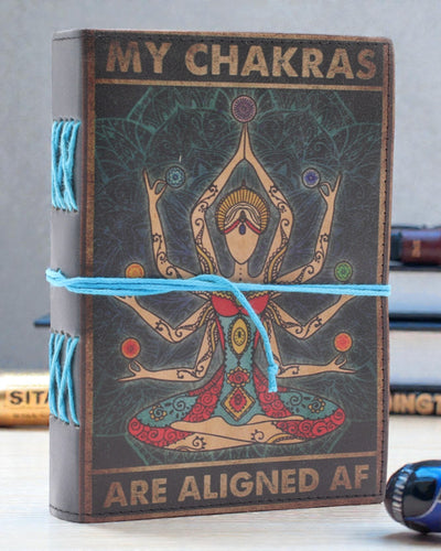 Chakra Flow – Leather Notebook My Chakras Are Aligned AF