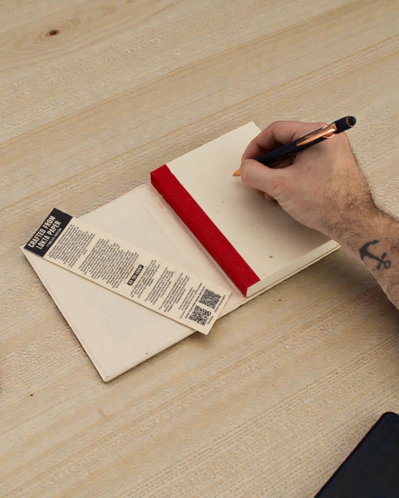 Medium elbow notebook Bodhi leaves (15 x 12 cm) – 45 sheets (assorted patterns)