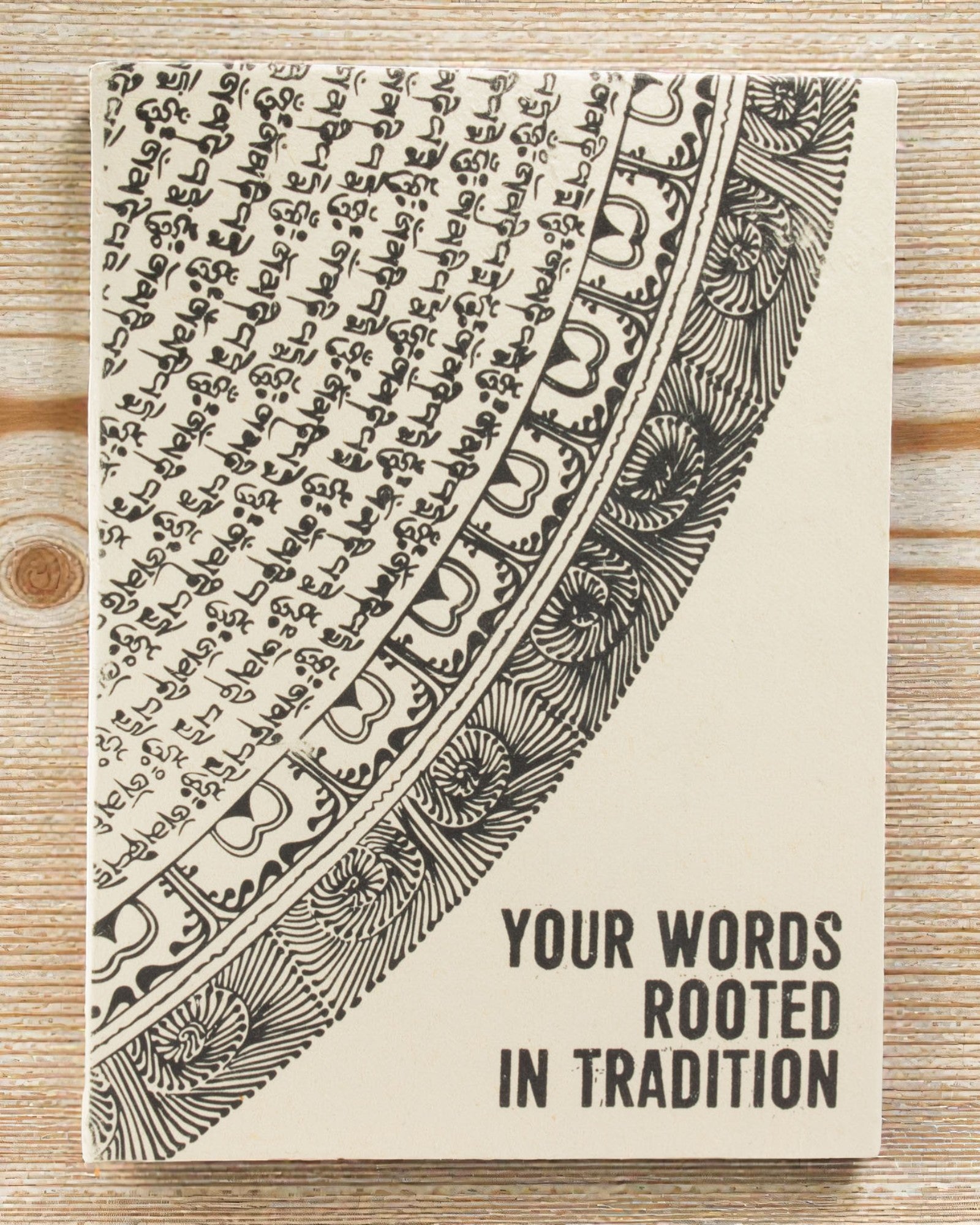 Large Lokta Inspiration Notebook (21x15cm) – 45 leaves – Your Words – includes bookmark