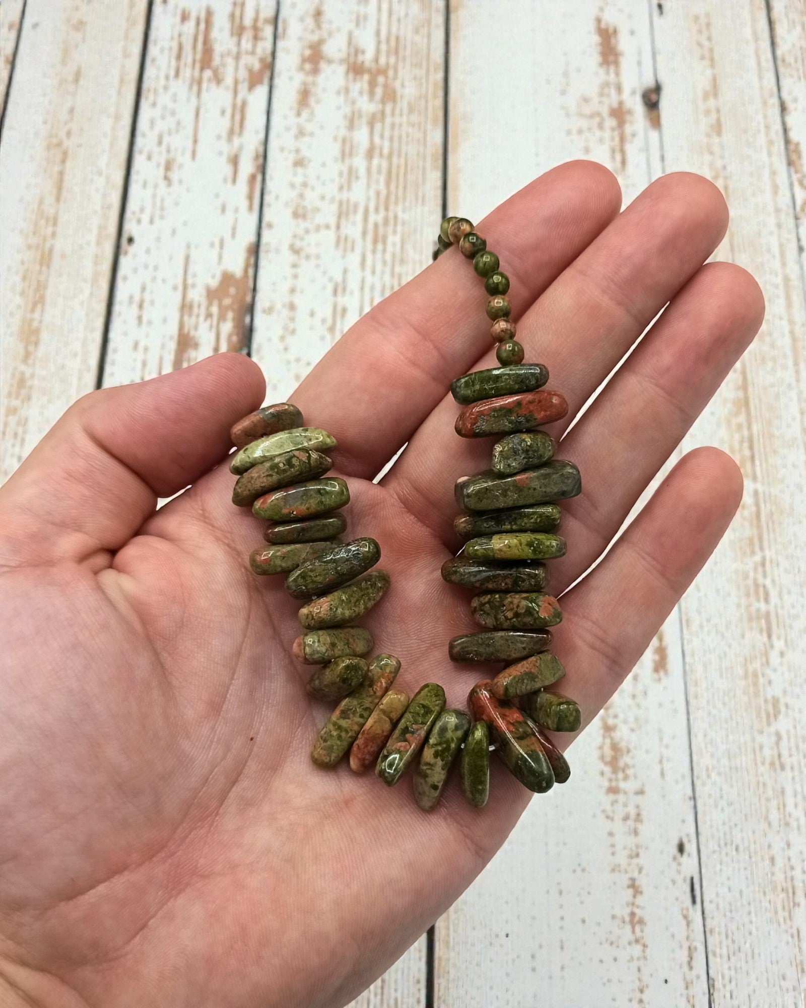Longstone Gem Necklace - Moss Agate