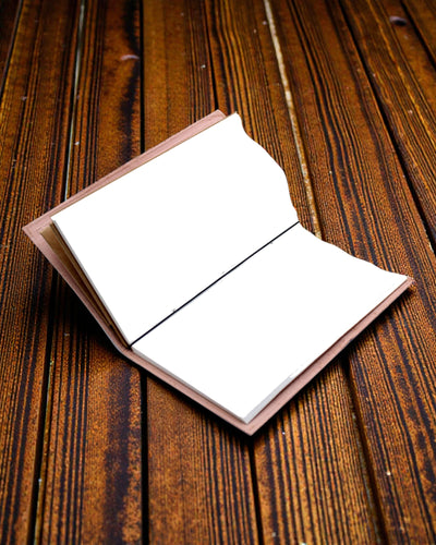 Important Things to Do – grey leather handmade notebook 22 × 12 × 1,5 cm, 80 pages