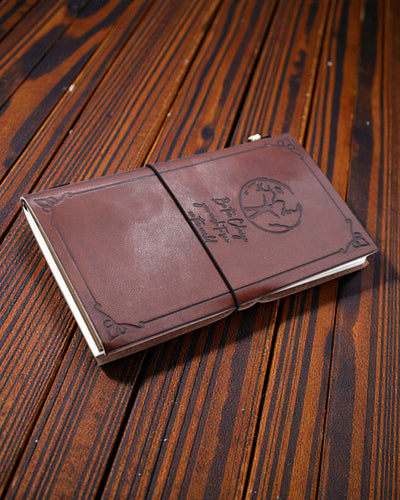 Handcrafted Leather Notebook Inspire Journey – Be the Change (80 pages)