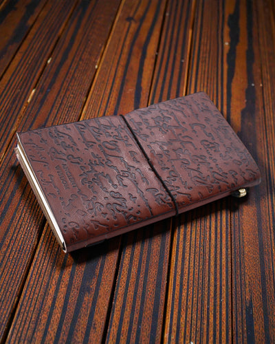 Handcrafted Leather Notebook Inspire Journey – Be the Change (80 pages)