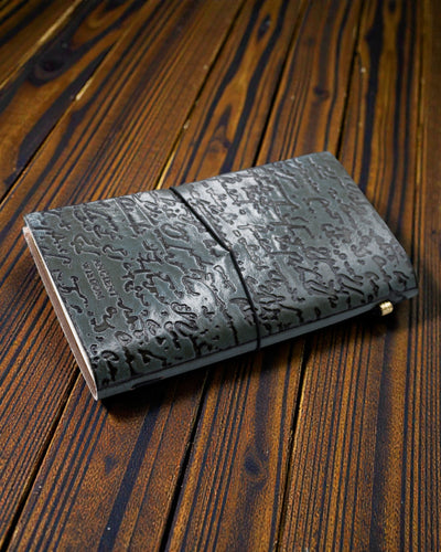 Handmade Leather Notebook Grey Ideas – Good Ideas and Other Dreams (80 pages)