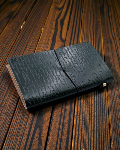 If a Story Is in You – handmade leather notebook 22 × 12 × 1,5 cm, 80 pages