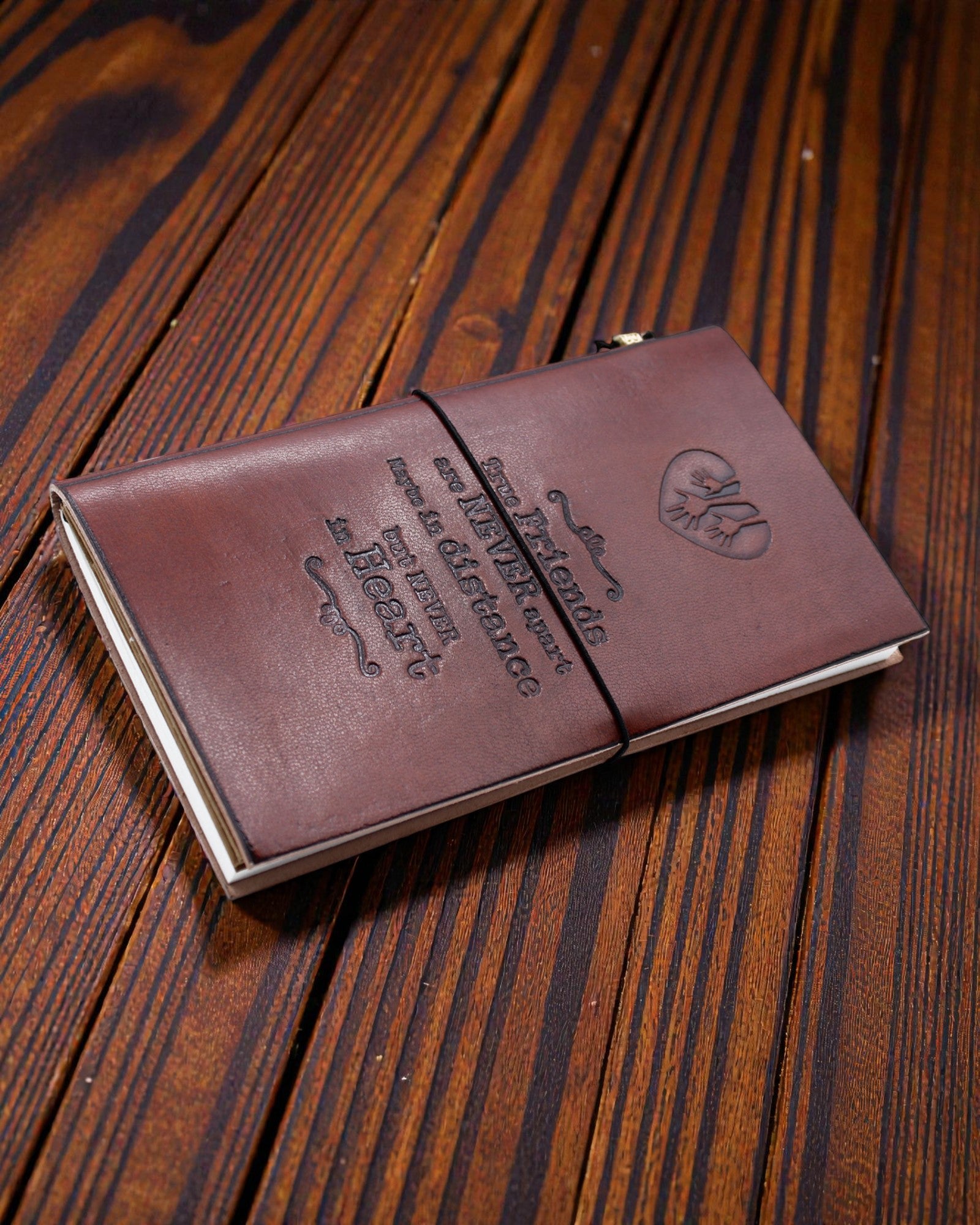 Handmade Leather Notebook True Bond – True Friends (80 pages)