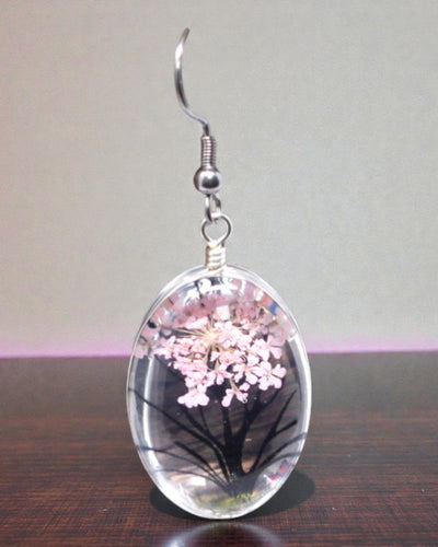 Rose Garden – Jewelry Set with Dried Flowers Tree of Life