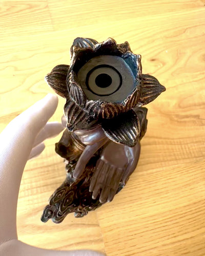 Mystical Hand, Incense Burner, Incense Holder with Flow, personalization with engraving available for gift