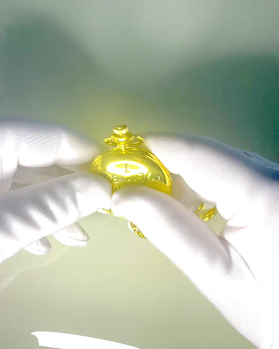 Golden Color Pocket Watch in Retro Style with Engraving Option