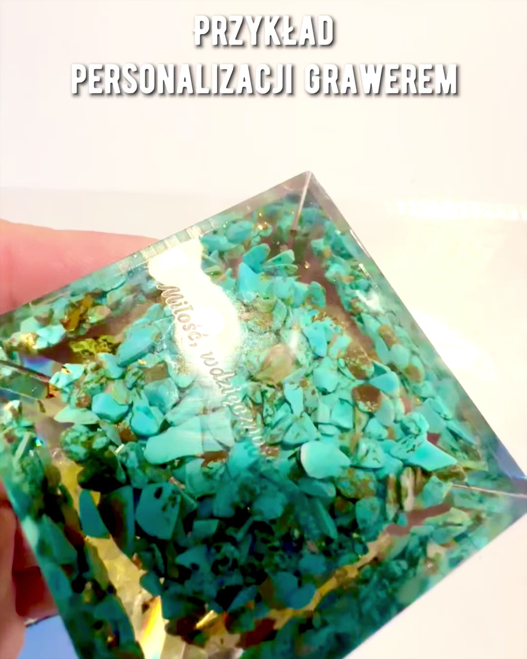 Orgonite Energy Pyramid with Crystals for Meditation – Radiates Positive Energy and Abundance